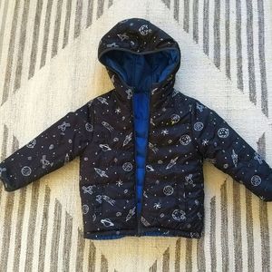 Reversible Oshkosh boys coat, space, 4T